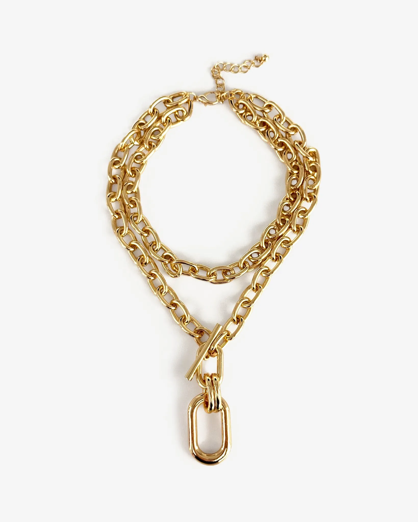 Chunky Chain Link Necklace Gold sold by Boston Proper