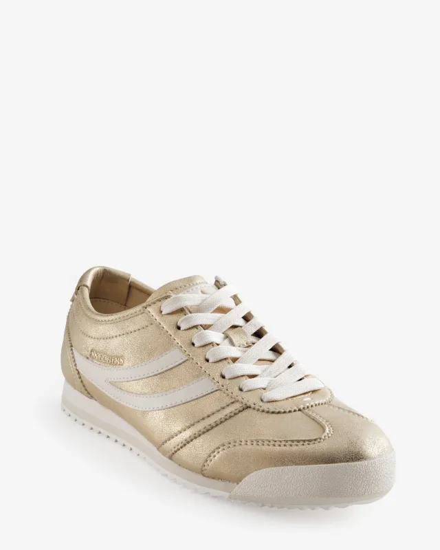 Gold Metallic Sneaker Gold made by Skechers