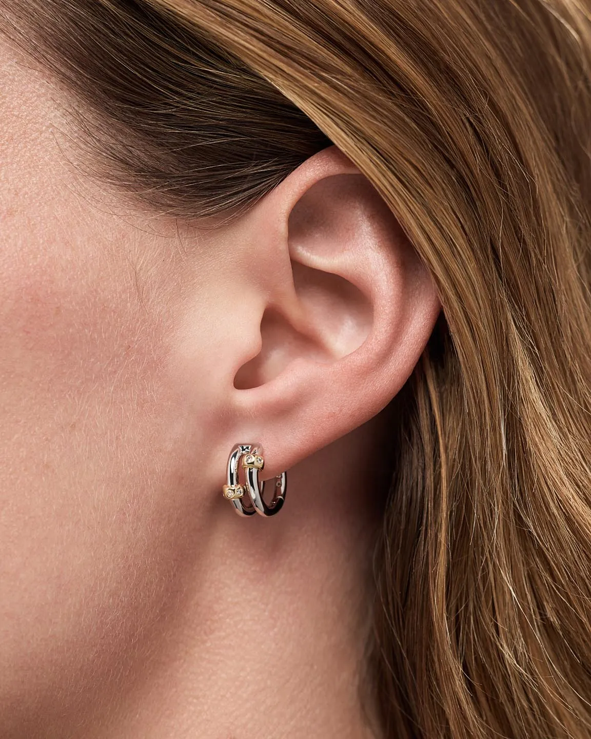 Silver Earrings - Cyrus Double sold by Boston Proper product image thumbnail 3