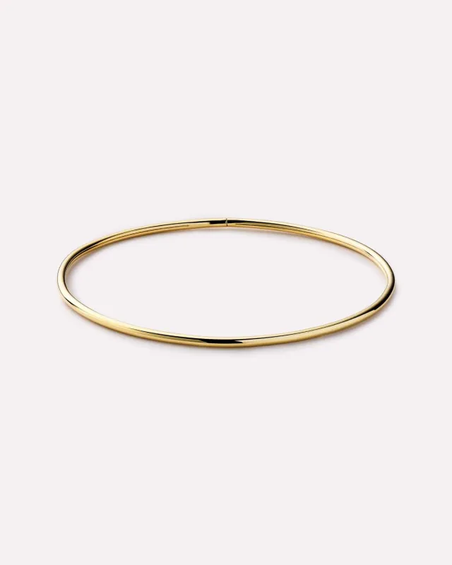 Gold Bangle Bracelet - Carter (2mm) made by Ana Luisa
