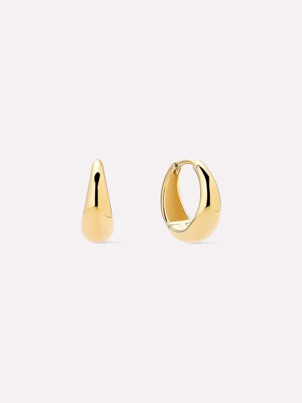 Small Gold Hoop Earrings - Nate Medium made by Ana Luisa