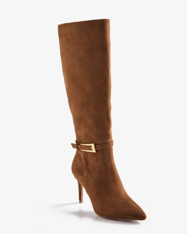 BCBGeneration Hardware Strap To The Knee Boot Cognac made by BCBGMaxAzria
