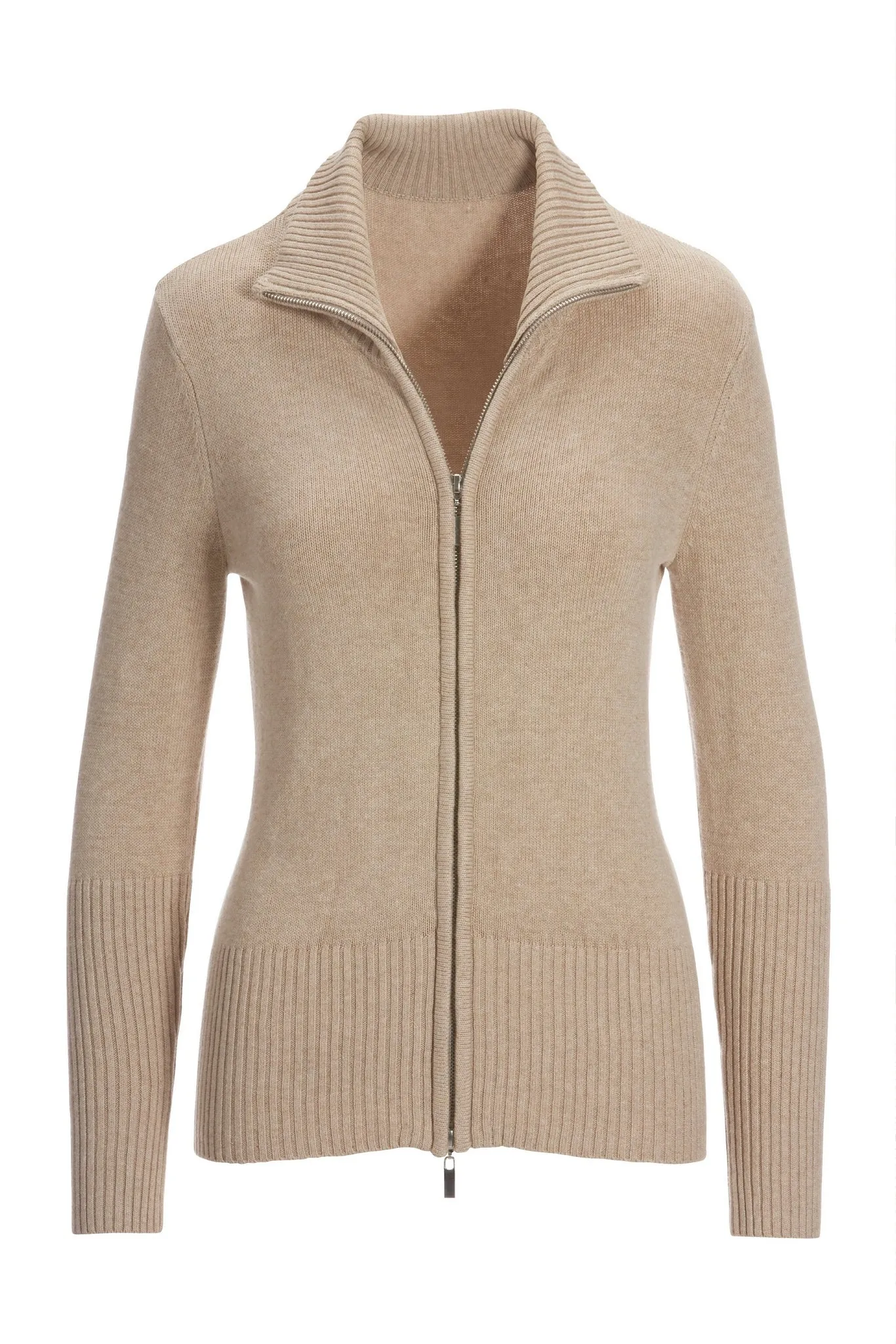 Proper Zip Up Cardigan Heathered Oatmeal sold by Boston Proper product image thumbnail 2