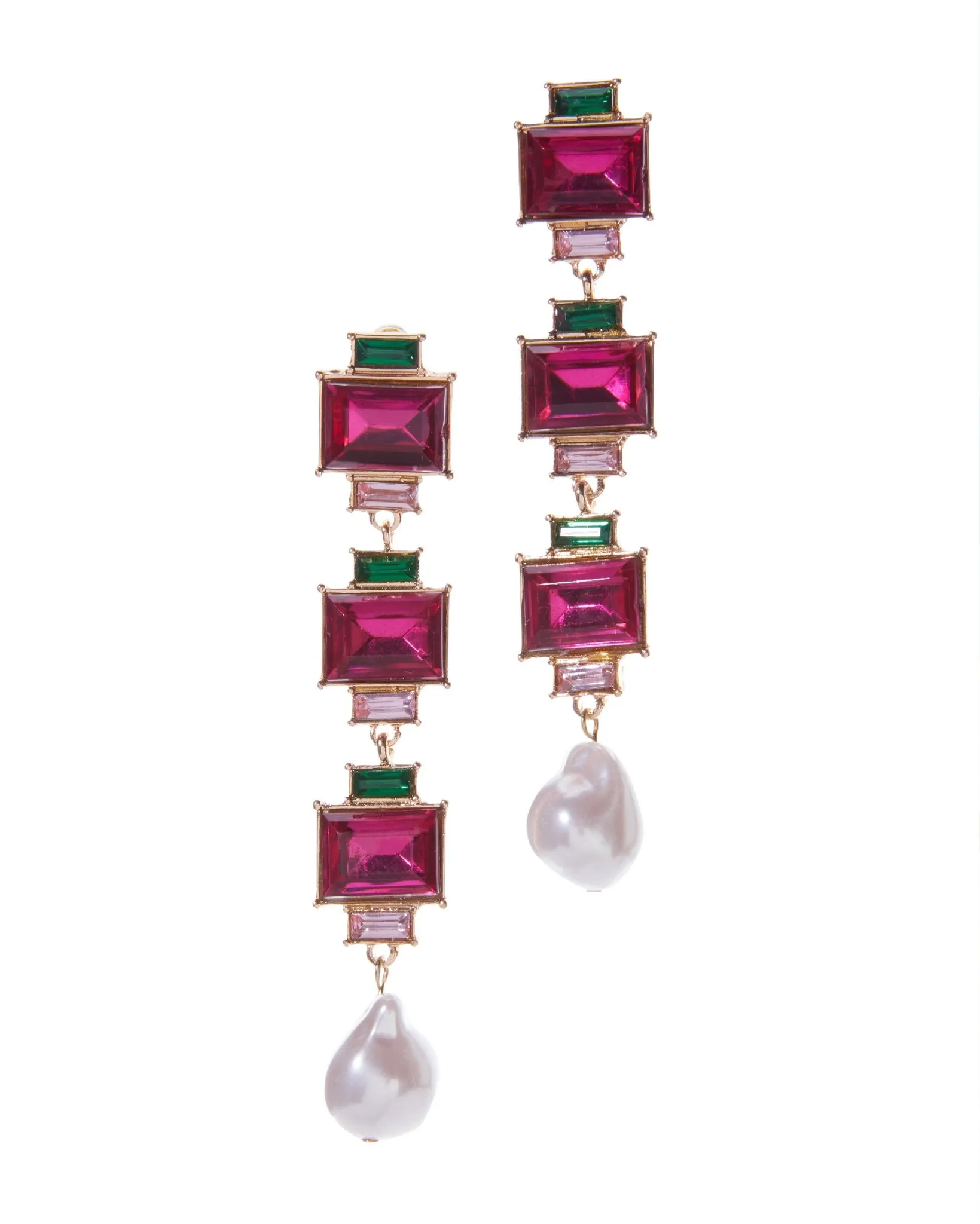 Gem And Pearl Drop Earring Multi sold by Boston Proper