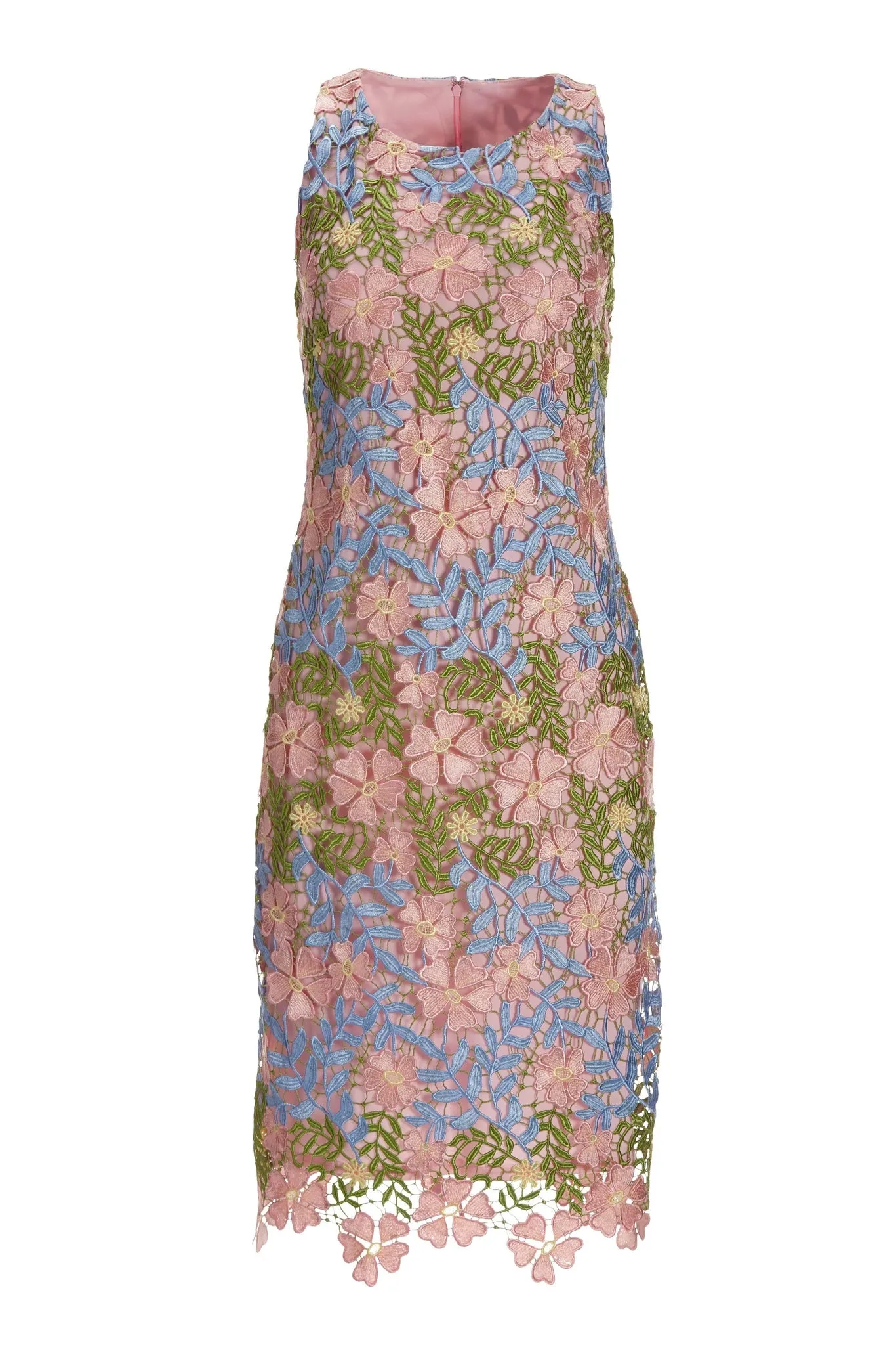Multicolor Floral Lace Sheath Dress Pink Multi sold by Boston Proper product image thumbnail 2