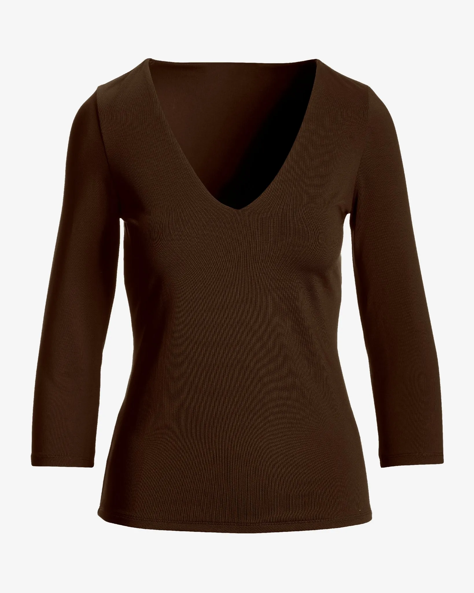 So Modern Three Quarter Sleeve Top Safari Brown sold by Boston Proper product image thumbnail 2