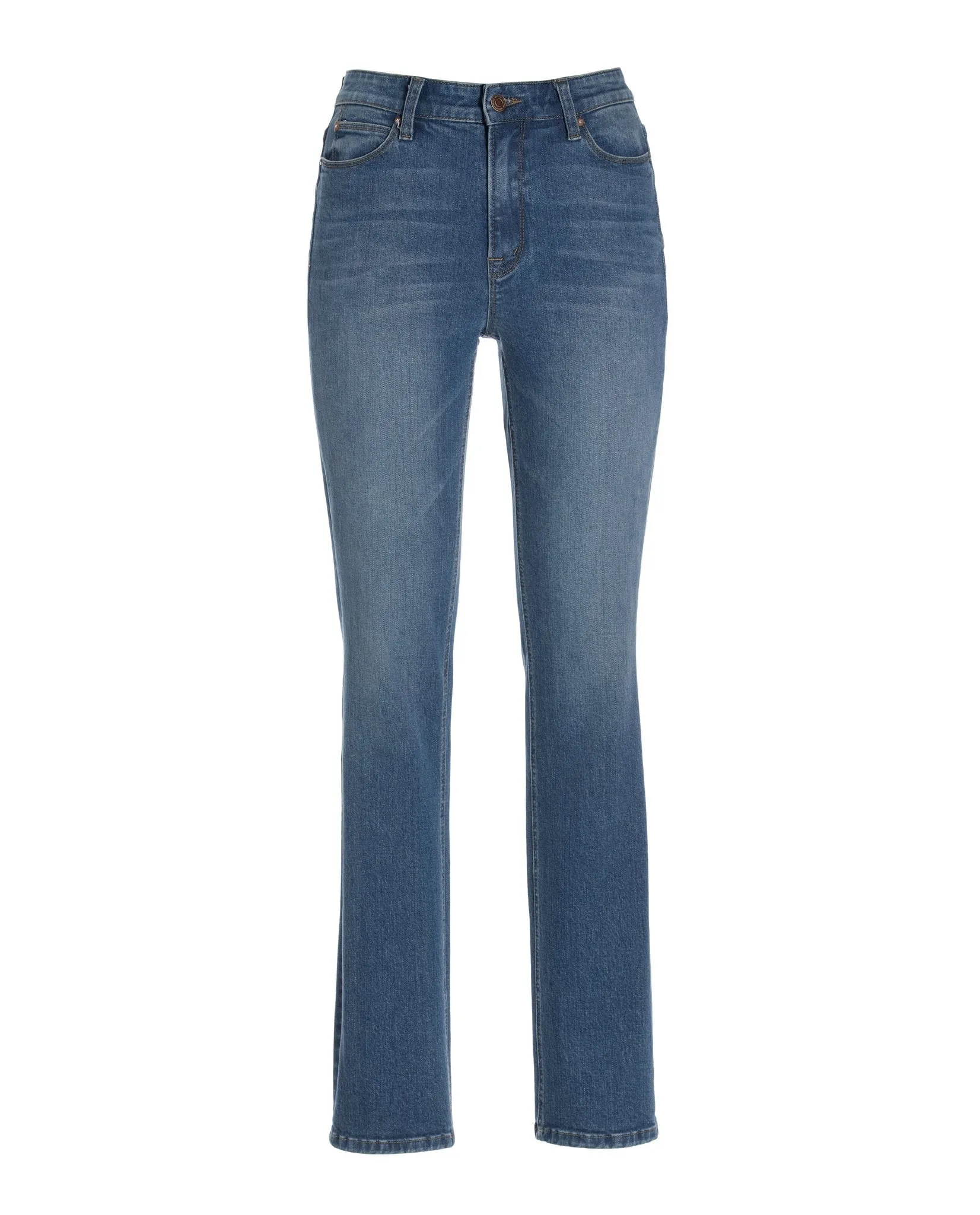 Newport High-Rise Slim Straight-Leg Jean Medium Wash sold by Boston Proper product image thumbnail 2