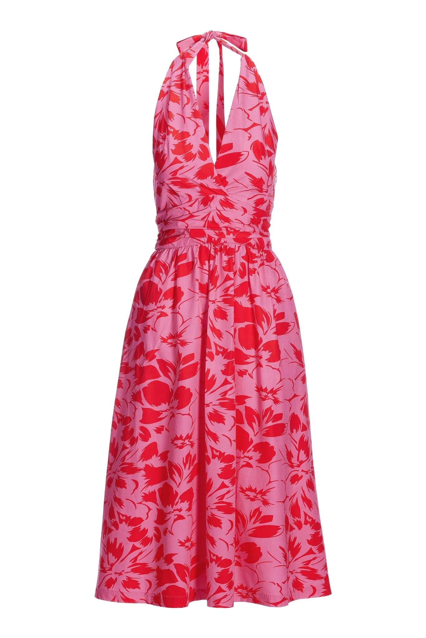 Cabana Floral Halter Fit And Flare Dress Pink sold by Boston Proper product image thumbnail 2