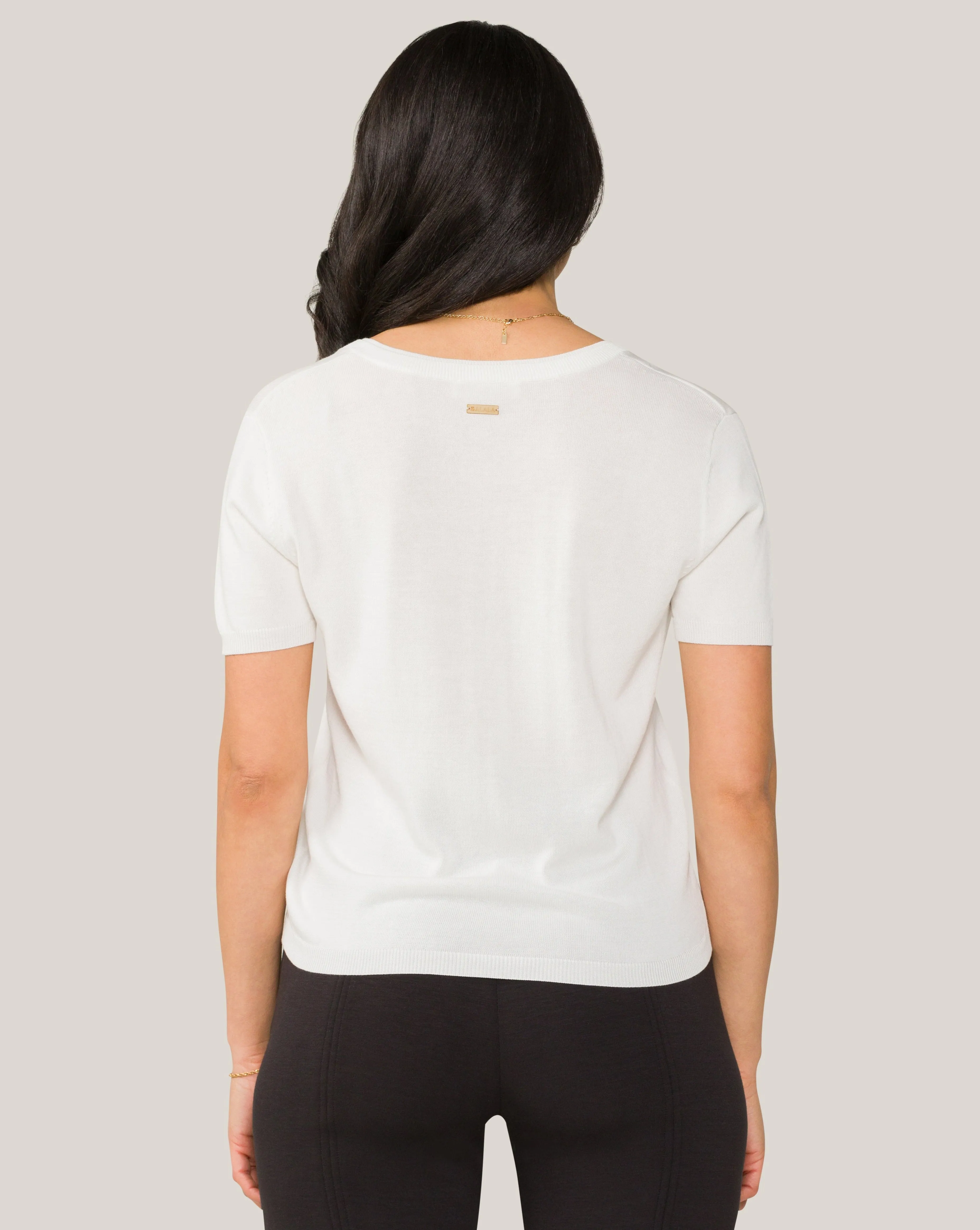 Vida Knit Tee Bone sold by Boston Proper