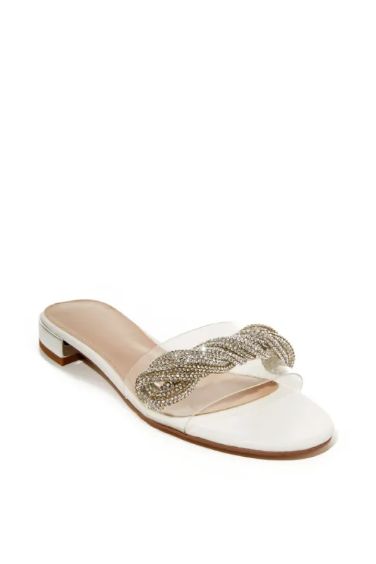 Crystal Embellished Sandal White sold by Boston Proper
