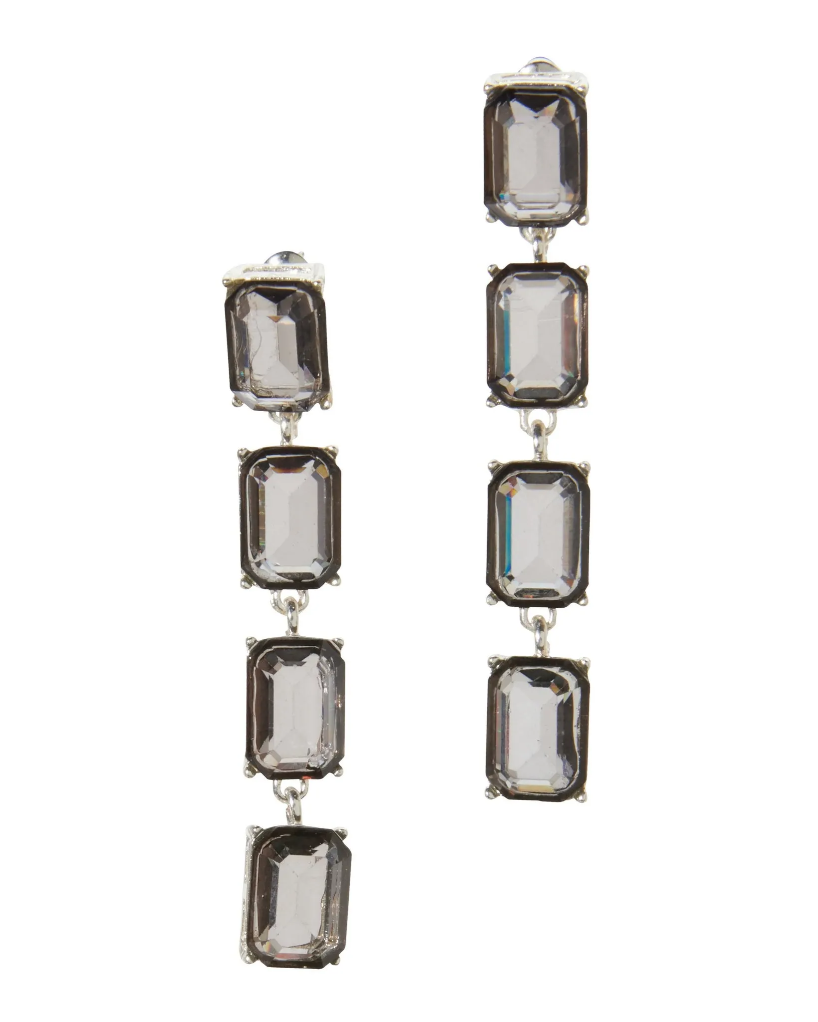 Gem Drop Earring Gunmetal/Silver sold by Boston Proper