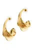 Hammered Metal Hoop Earrings Gold sold by Boston Proper