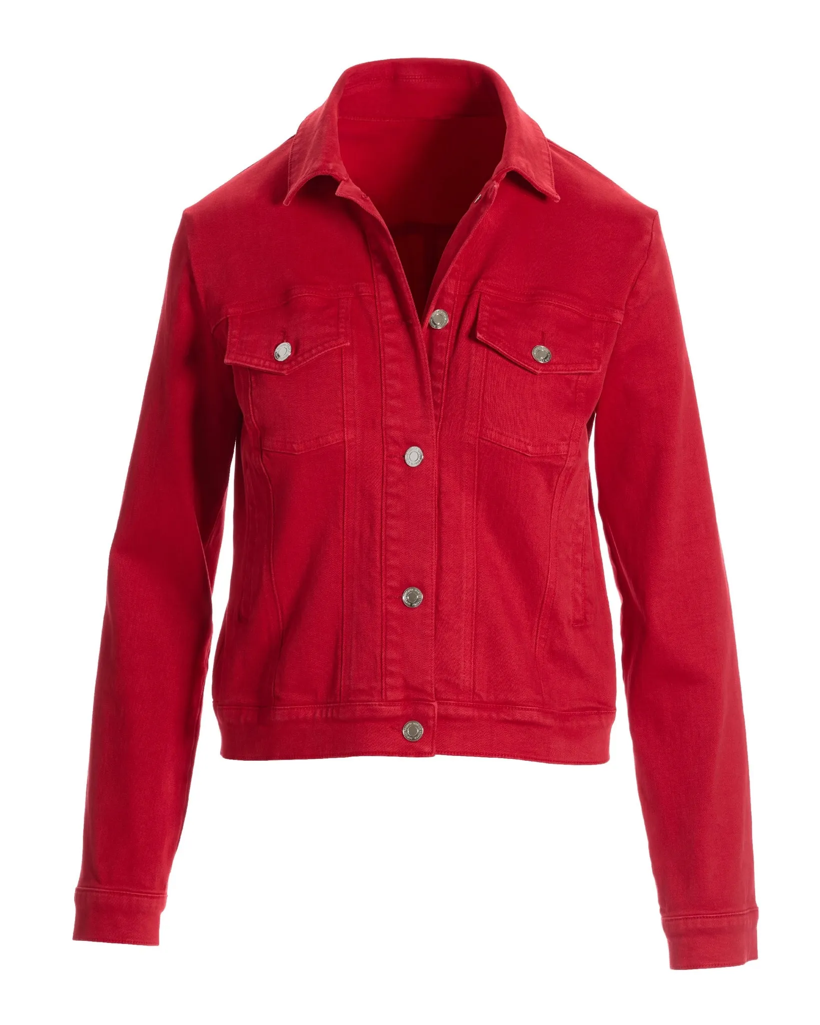 The Essential Denim Jacket Racing Red sold by Boston Proper product image thumbnail 2