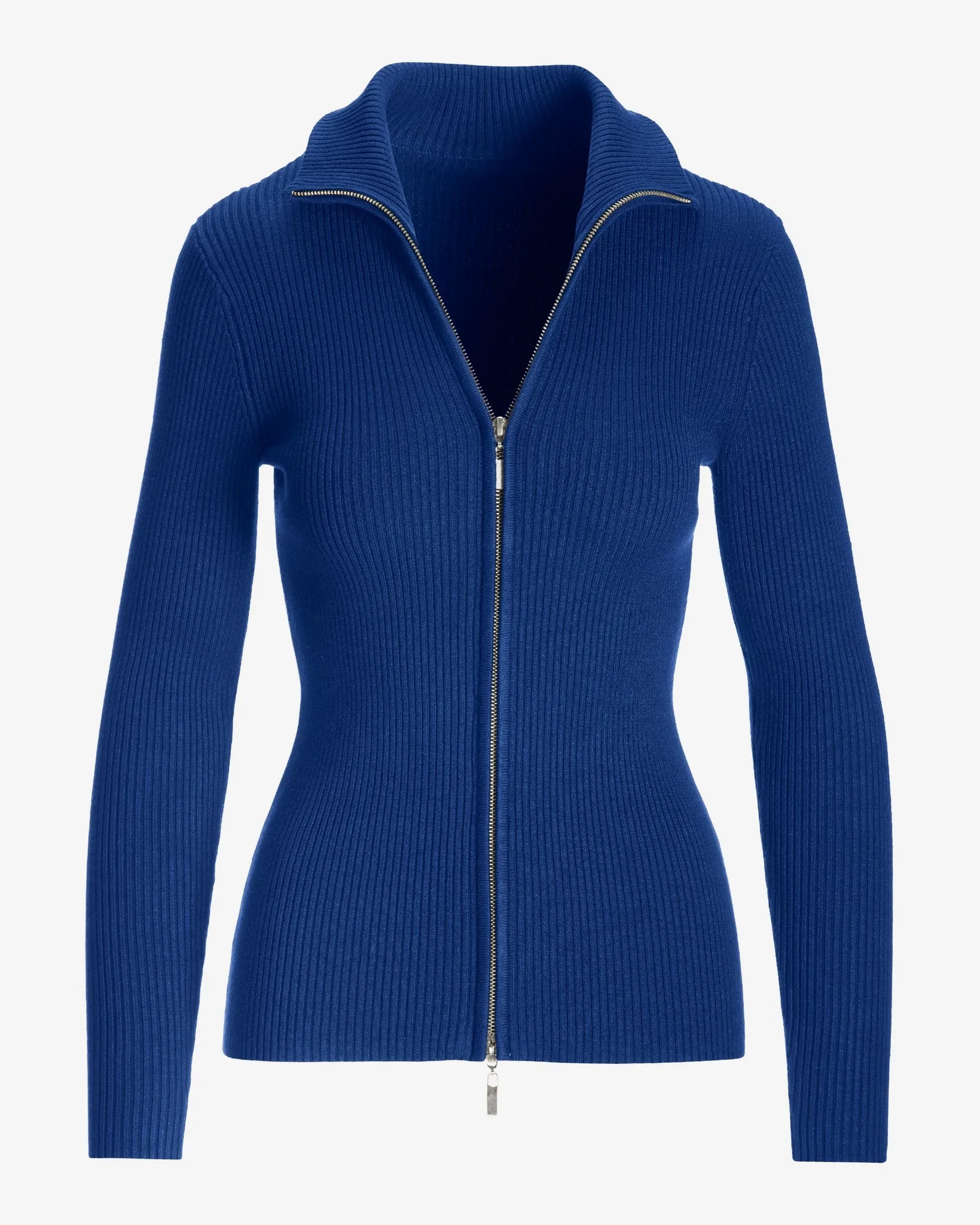 Ribbed Full Zip Cardigan Lapis Blue sold by Boston Proper product image thumbnail 2