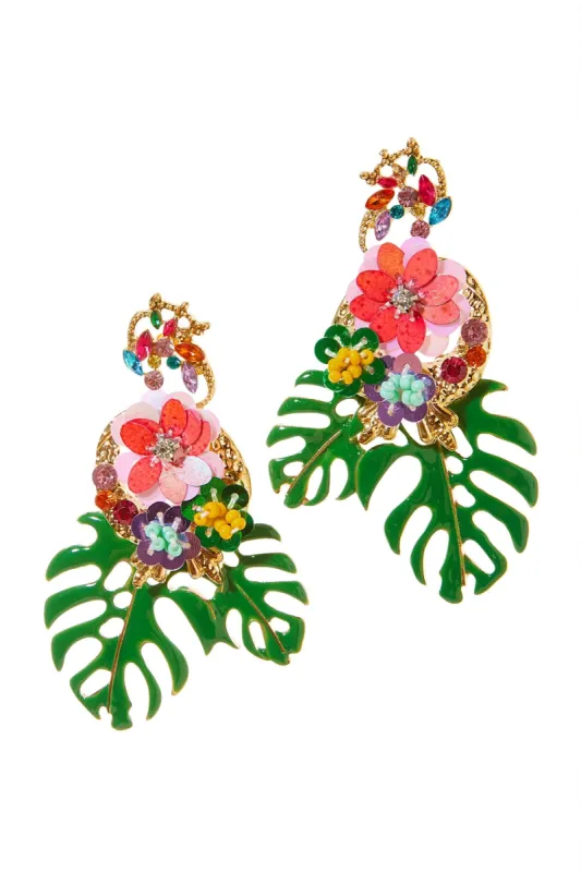Beaded Tropical Earrings Multi sold by Boston Proper