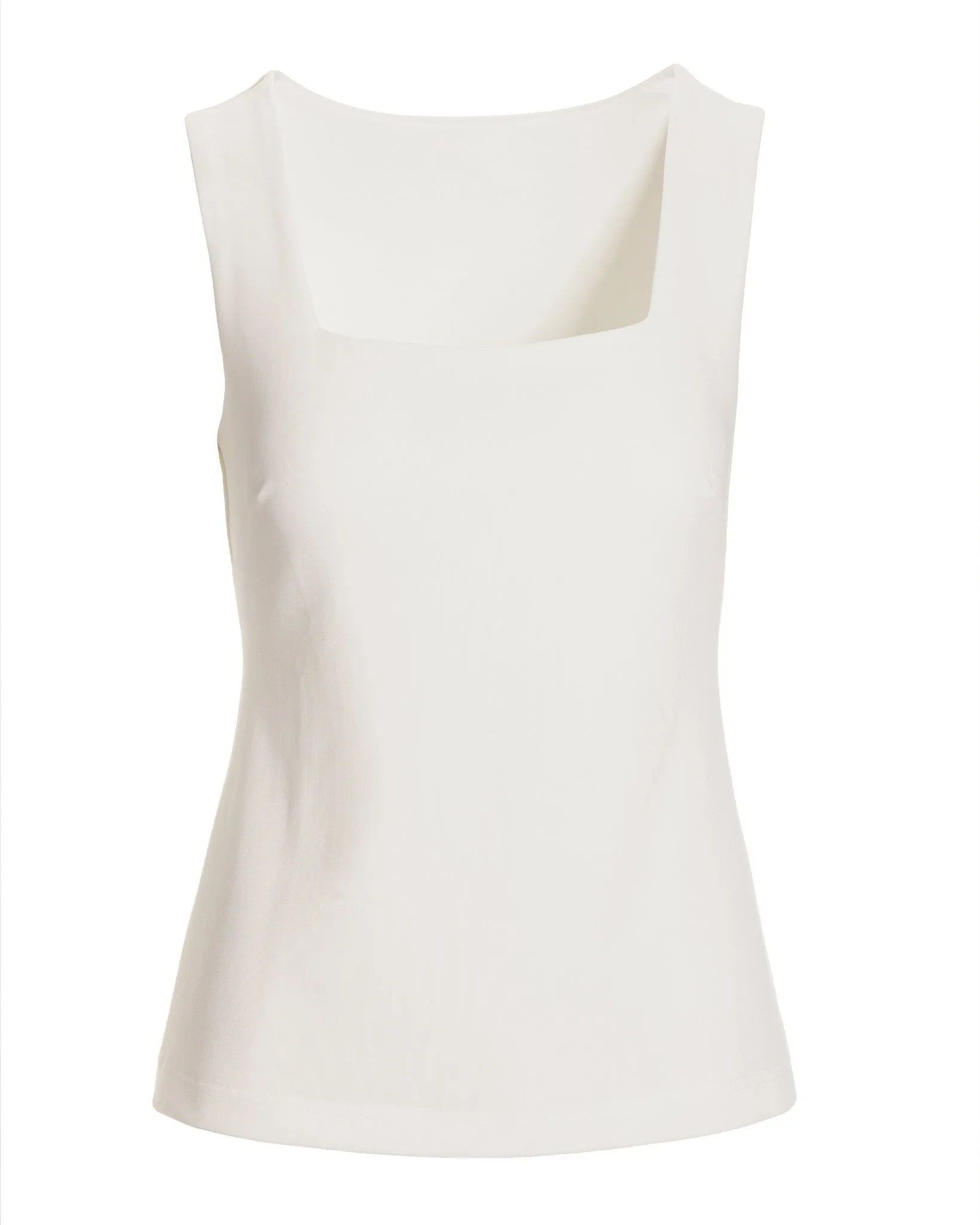 Beyond Travel Square Neck Sleeveless Shell Top Ivory Coast sold by Boston Proper product image thumbnail 2