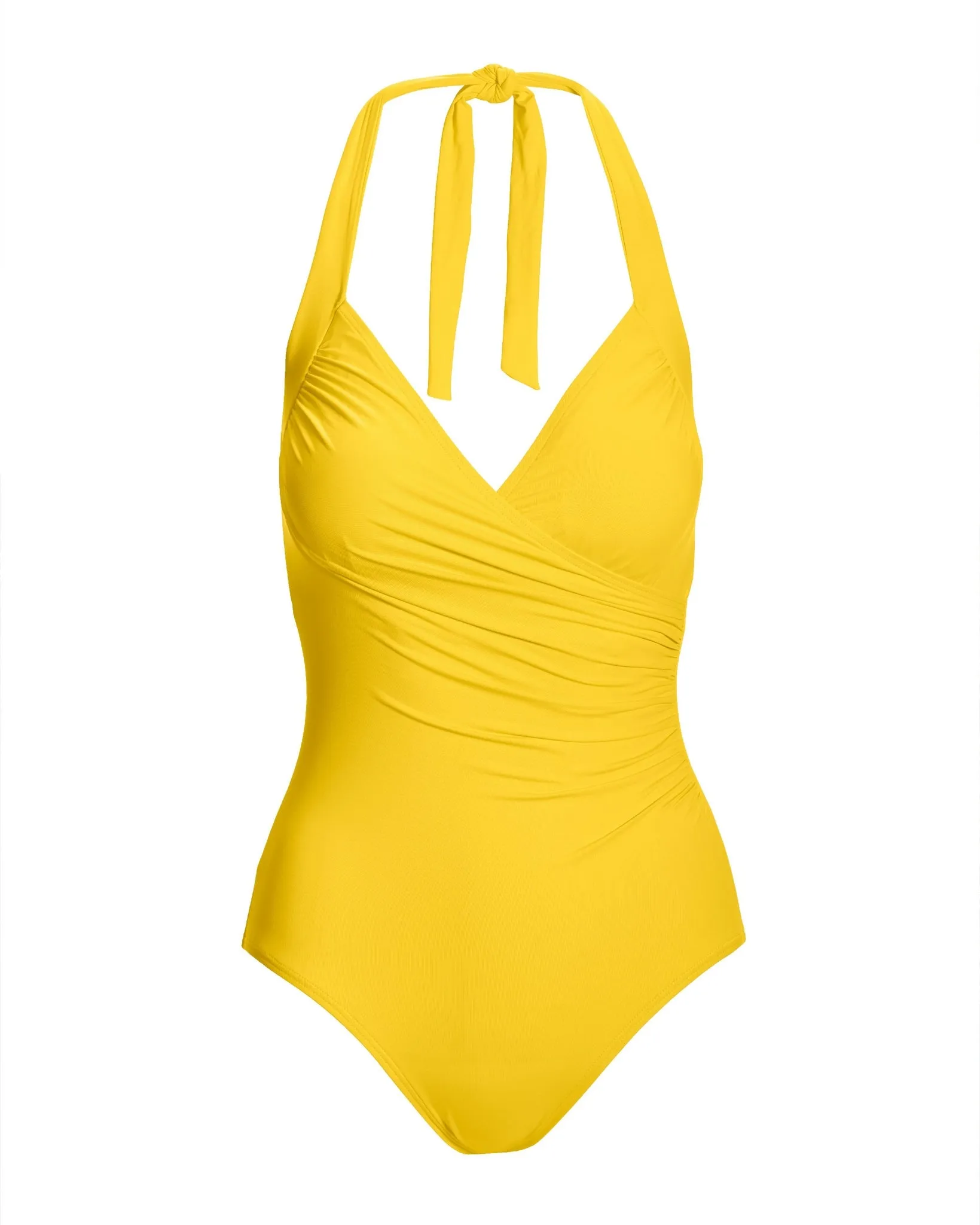 Swim Sense Surplice One Piece Lemon Zest sold by Boston Proper product image thumbnail 2