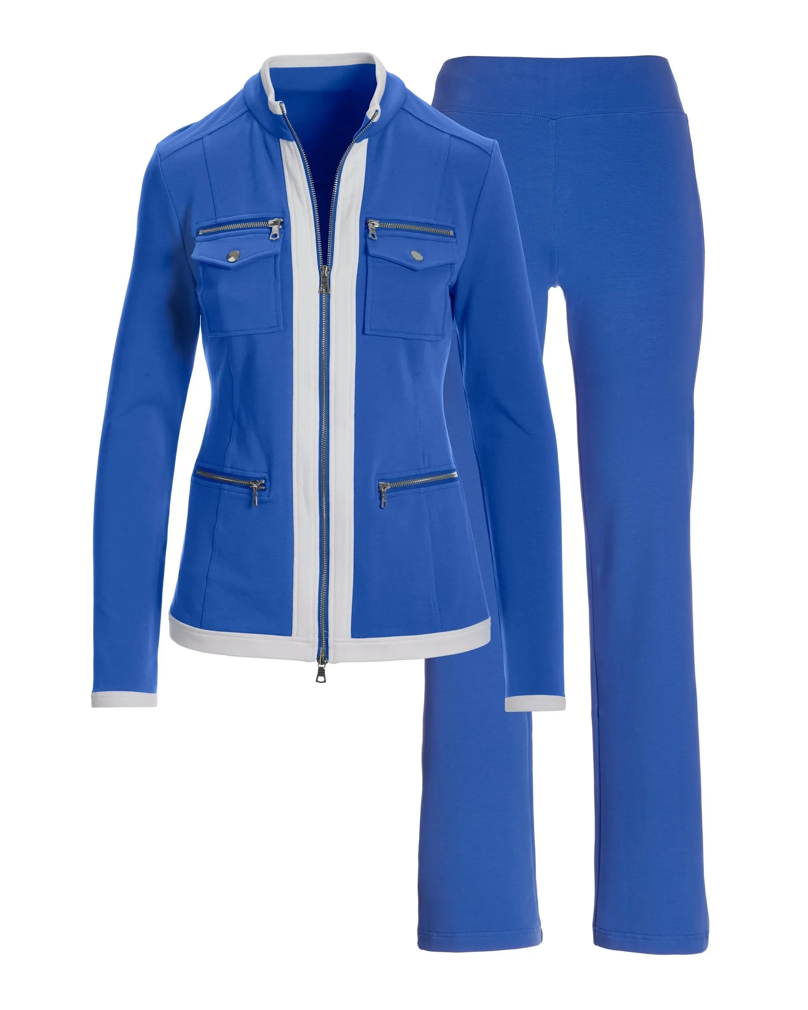 Chic Zippered Sport Coordinate Set Palace Blue sold by Boston Proper product image thumbnail 2