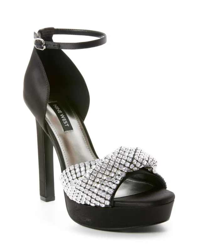 Rhinestone Embellished Platform Heel Black sold by Boston Proper