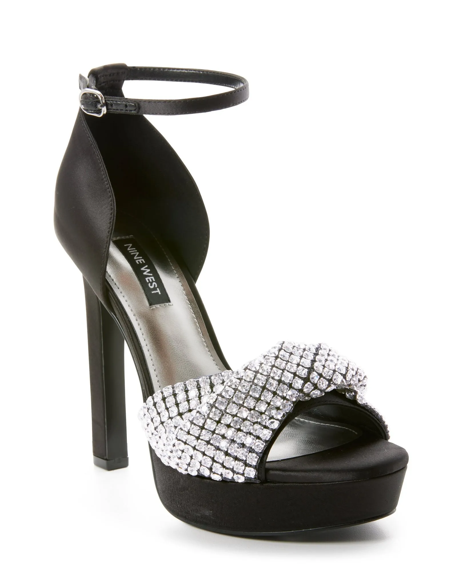 Rhinestone Embellished Platform Heel Black sold by Boston Proper