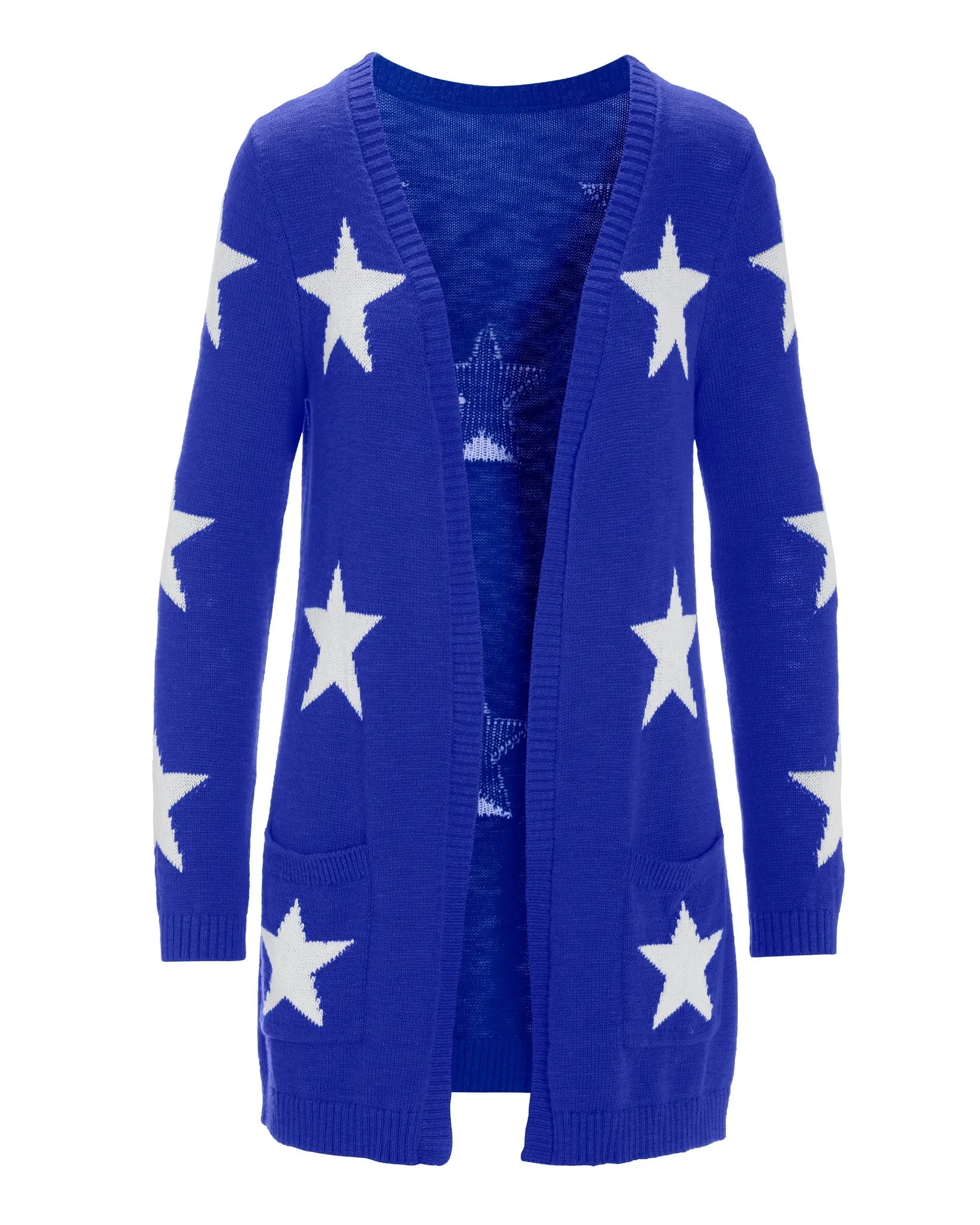 Star Print Cardigan Deep Ocean Multi sold by Boston Proper product image thumbnail 2