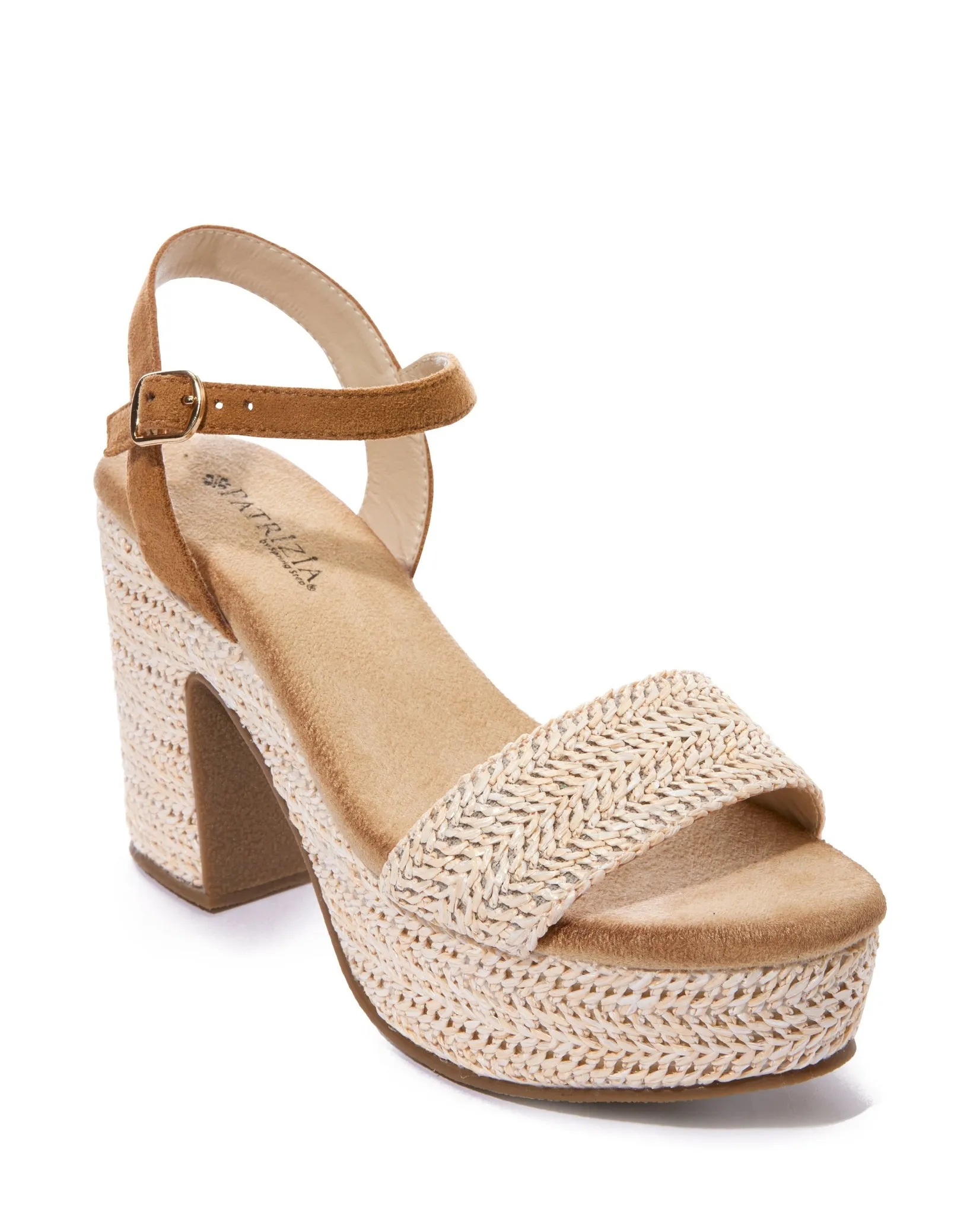 Raffia Platform Ankle Strap Heel Natural sold by Boston Proper