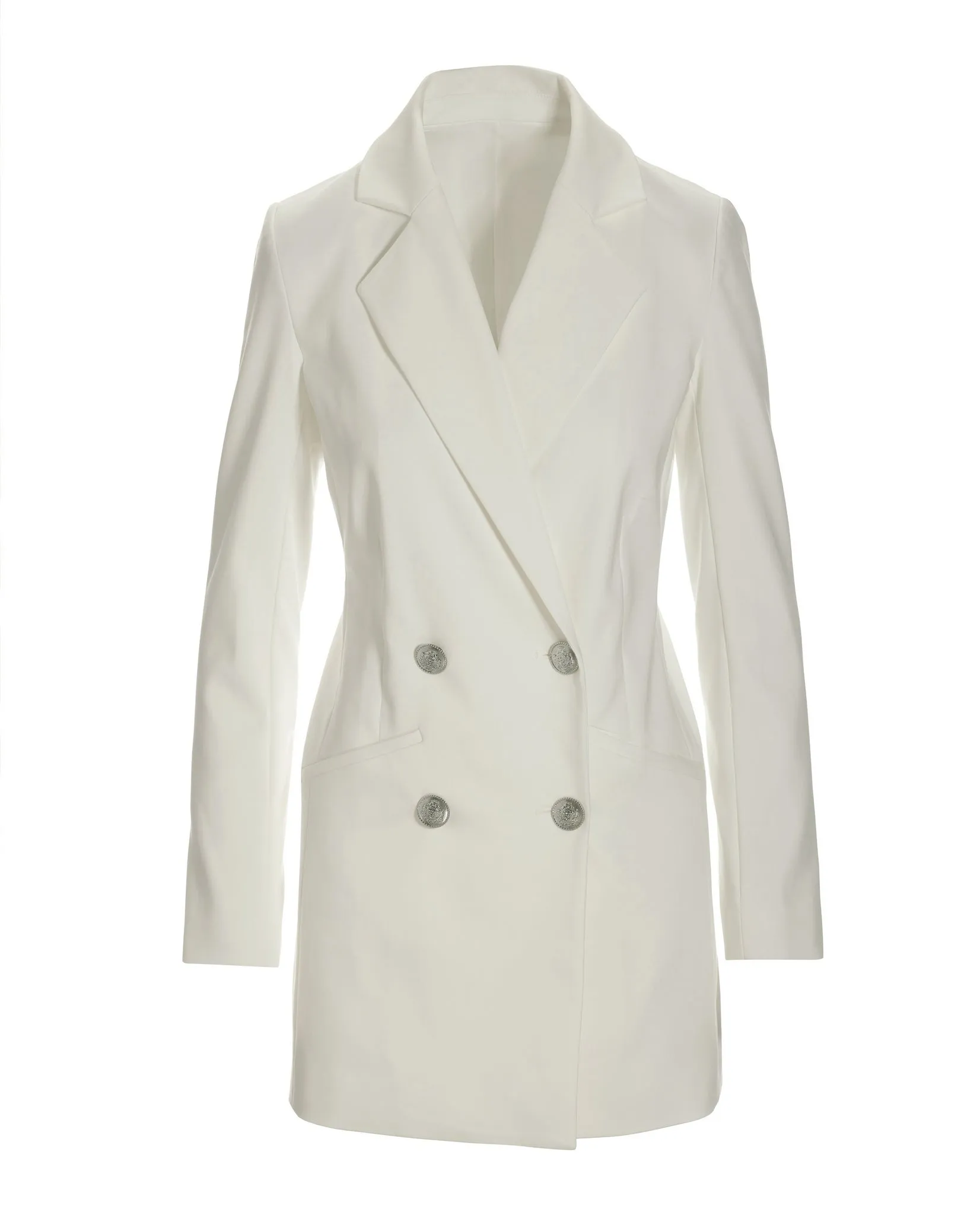 Modern Long Tailored Blazer Ivory sold by Boston Proper product image thumbnail 2