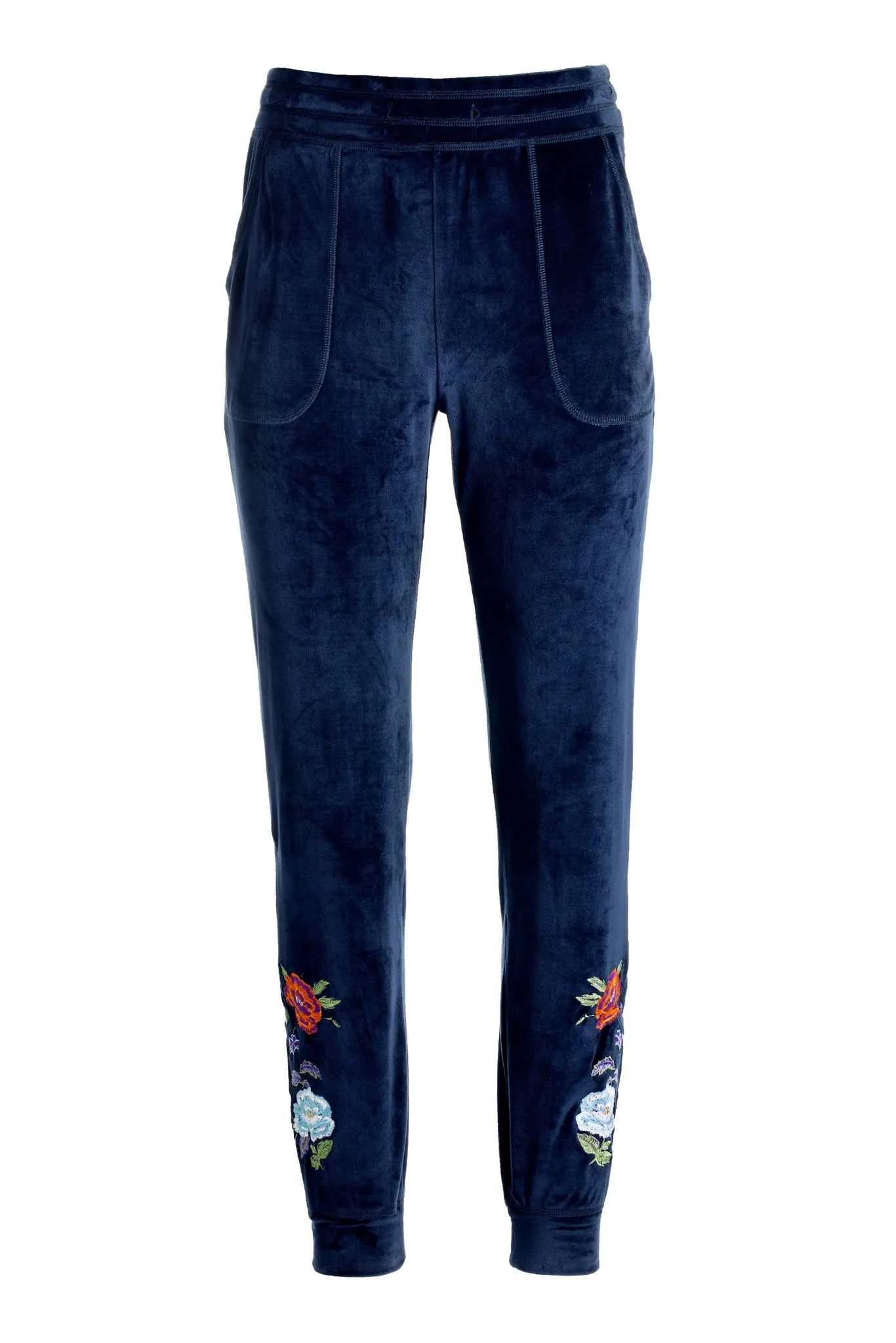 Embroidered Velour Jogger Navy Multi sold by Boston Proper product image thumbnail 2