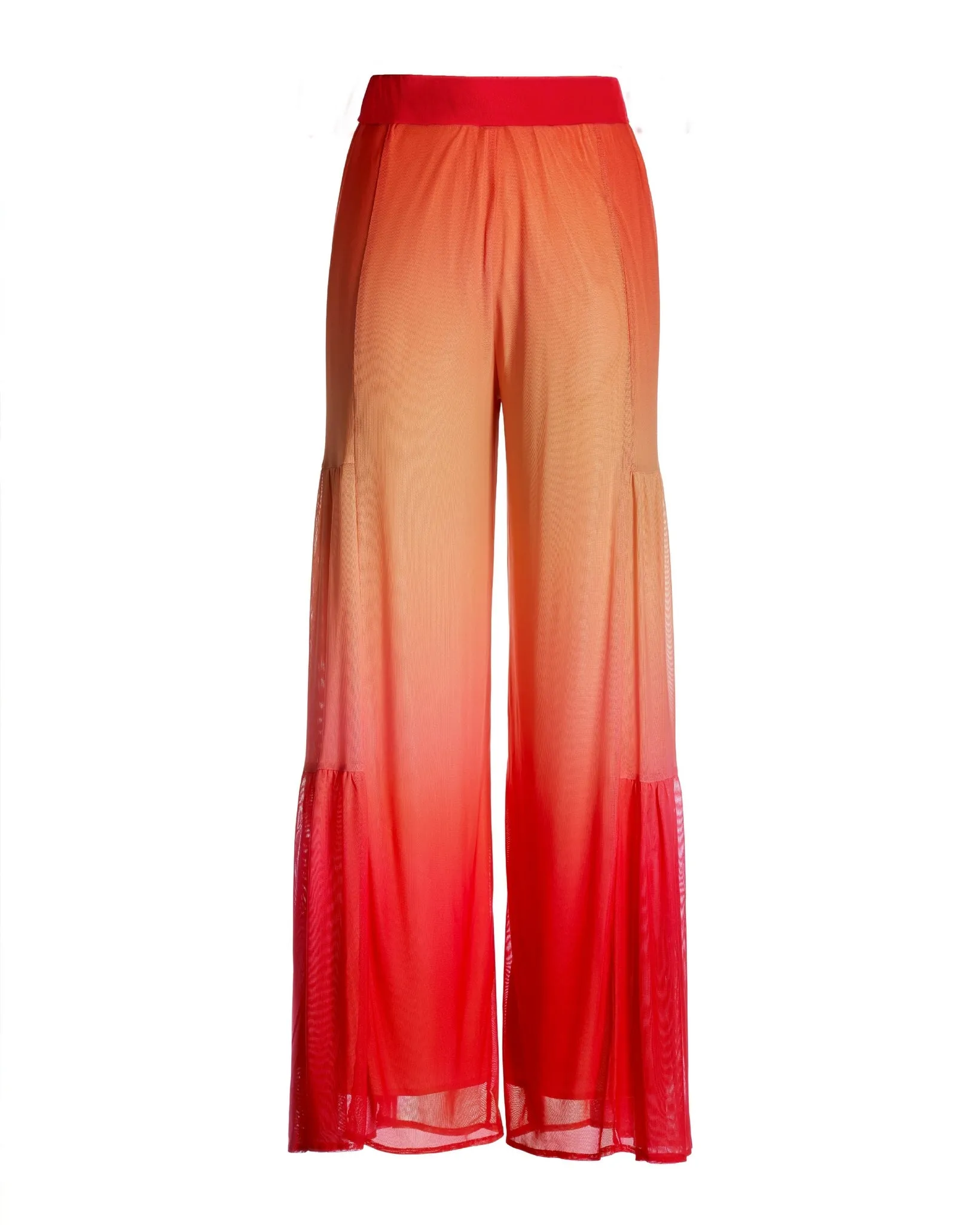 Malibu Sunrise Gradient Mesh Palazzo Pant Orange Multi sold by Boston Proper product image thumbnail 2