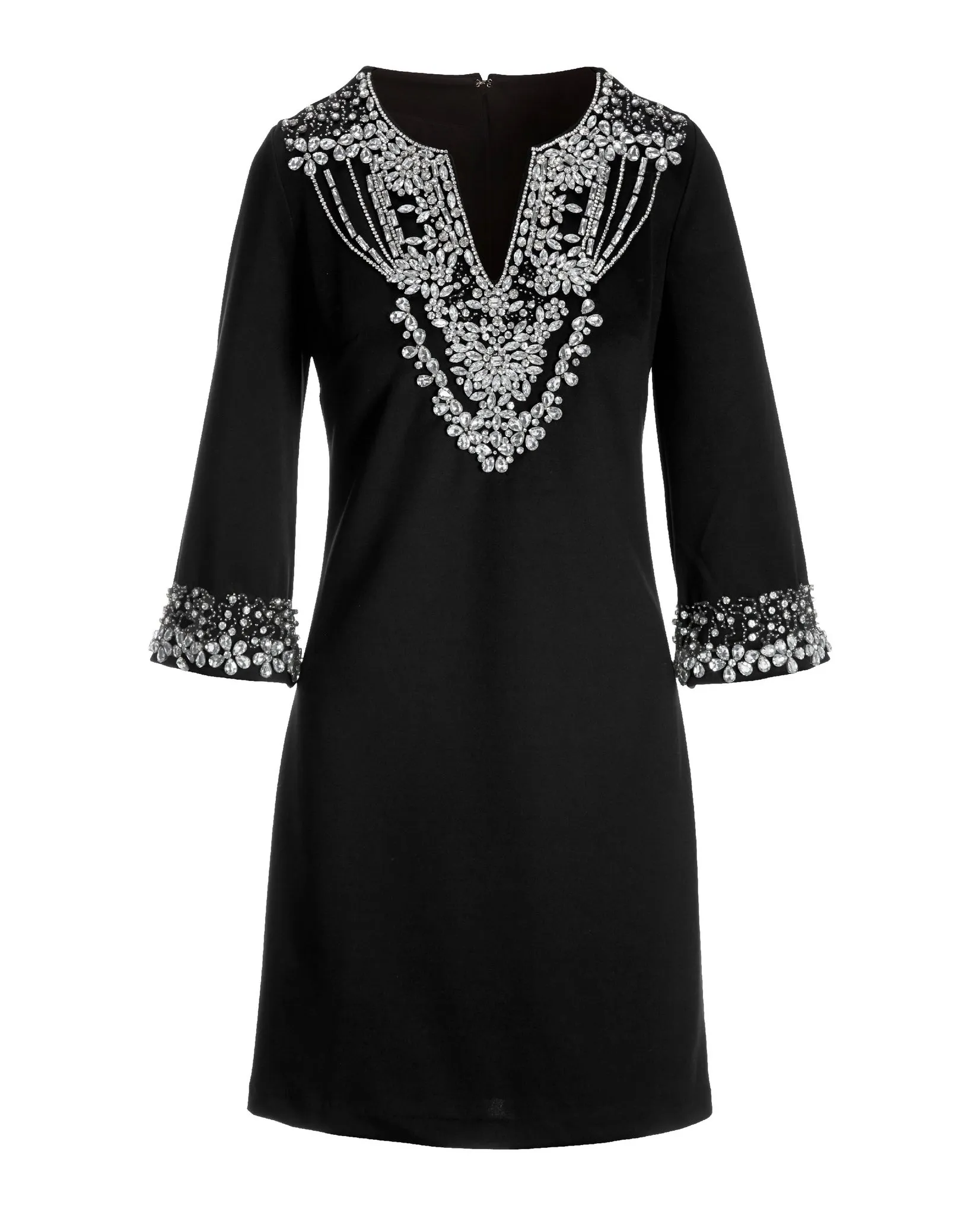 Embellished Shift Dress Black sold by Boston Proper product image thumbnail 2