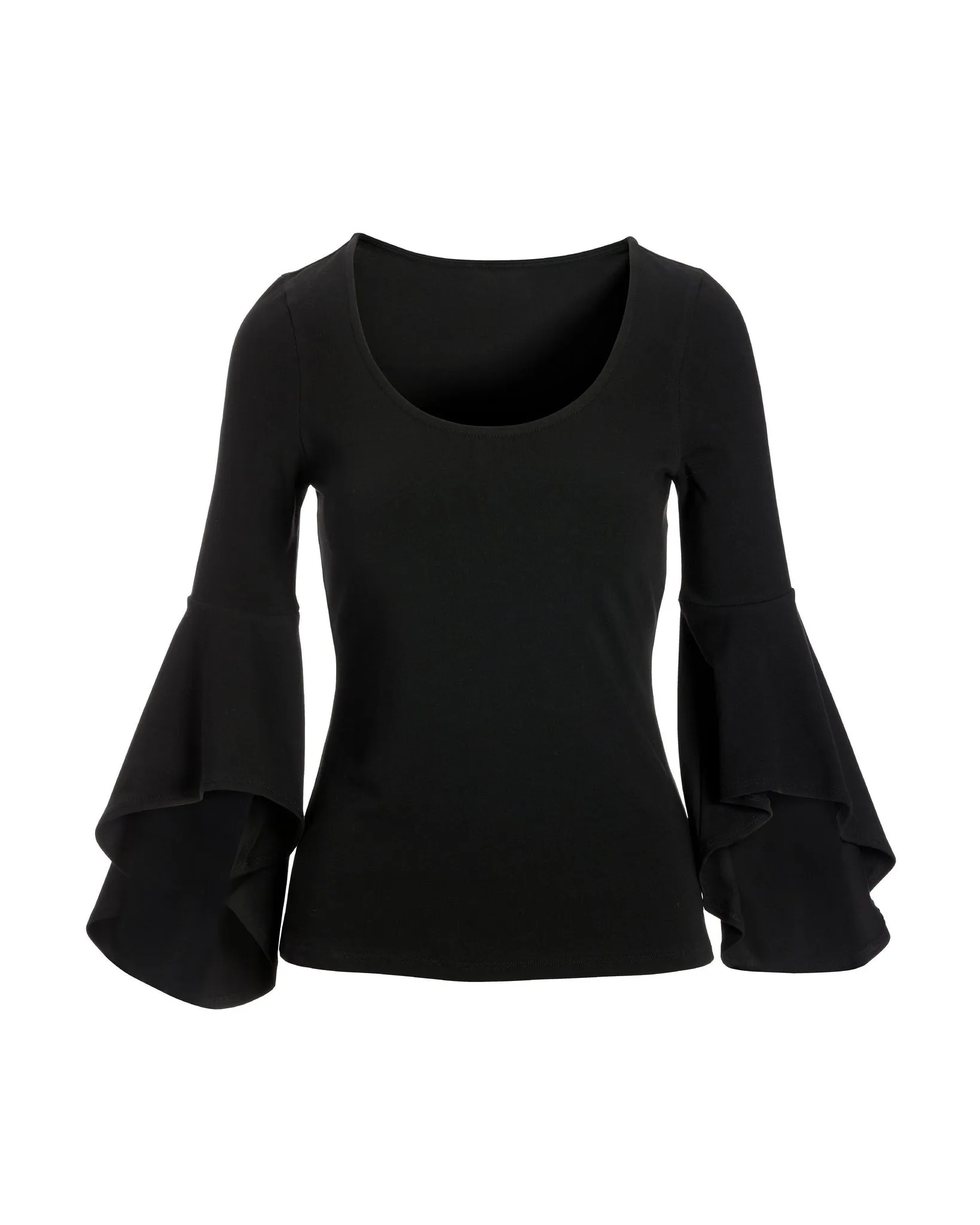 So Sexy Flare Sleeve Knit Top Black sold by Boston Proper product image thumbnail 2