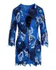 Floral Lace Hip Length Duster Blue Multi sold by Boston Proper