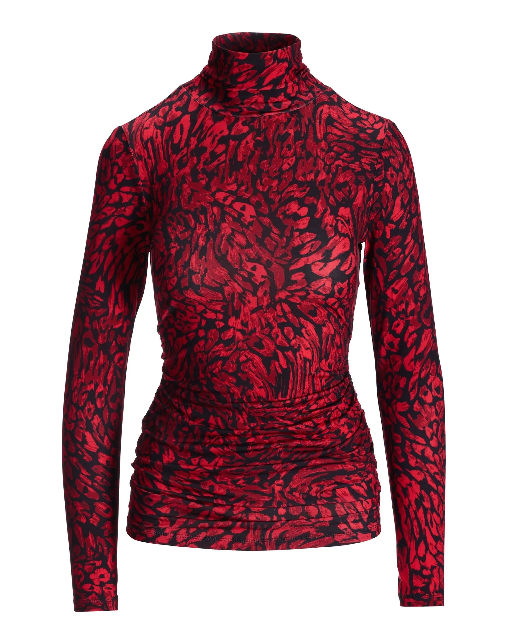 So Chic Crimson Cheetah Turtleneck Red sold by Boston Proper product image thumbnail 2