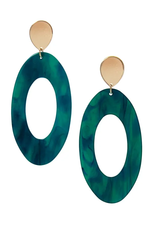 Resin and Gold Earring Blue/Gold sold by Boston Proper