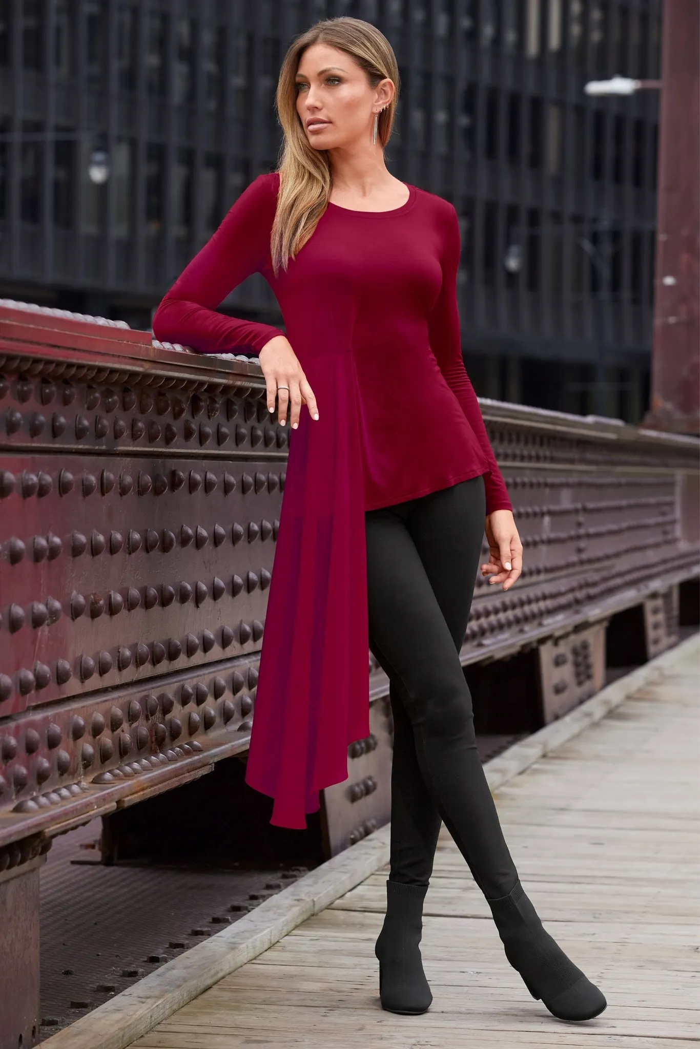 Knit Ponte Stirrup Legging Black sold by Boston Proper