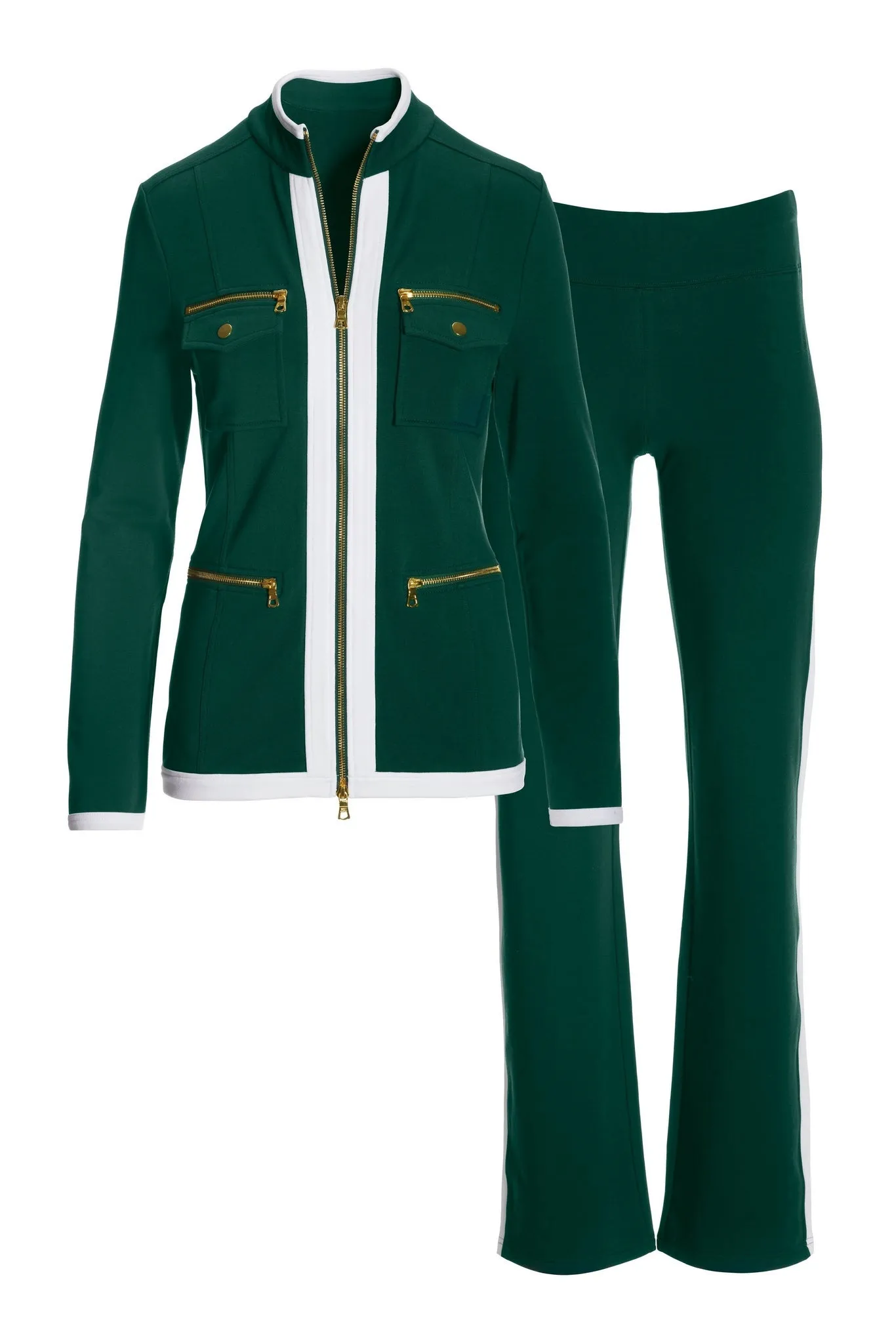 Chic Zippered Sport Coordinate Set Emerald sold by Boston Proper product image thumbnail 2
