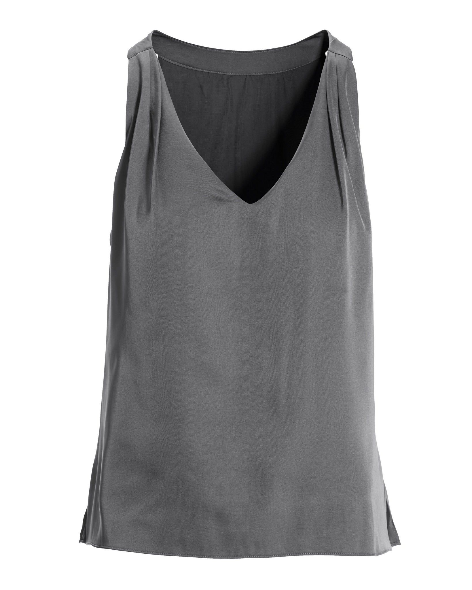 Nikki V-Neck Charmeuse Blouse Ash sold by Boston Proper product image thumbnail 2