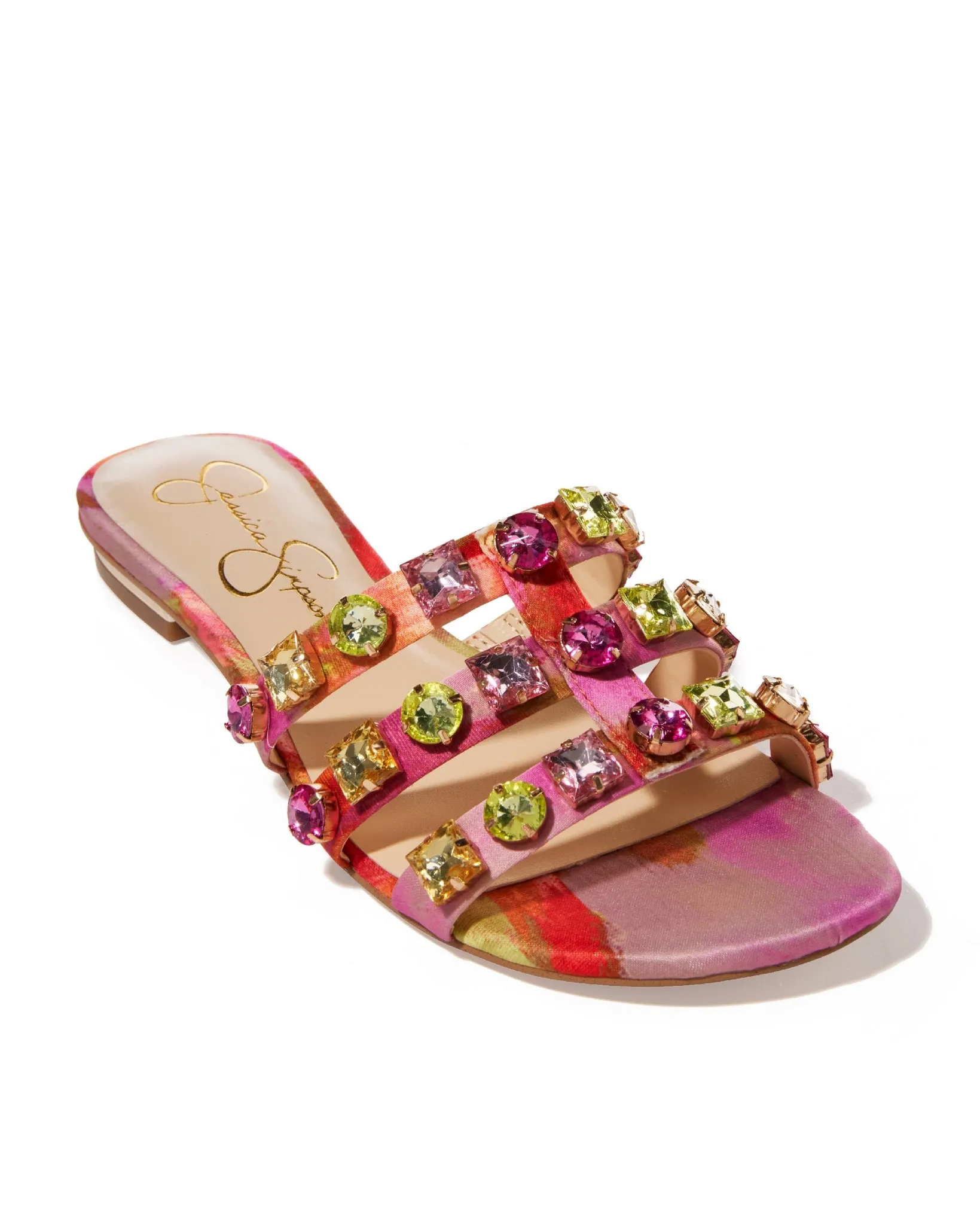 Crystal Embellished Slide Multi sold by Boston Proper