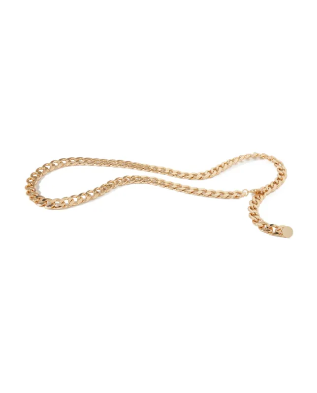 Chain Detail Belt Gold sold by Boston Proper