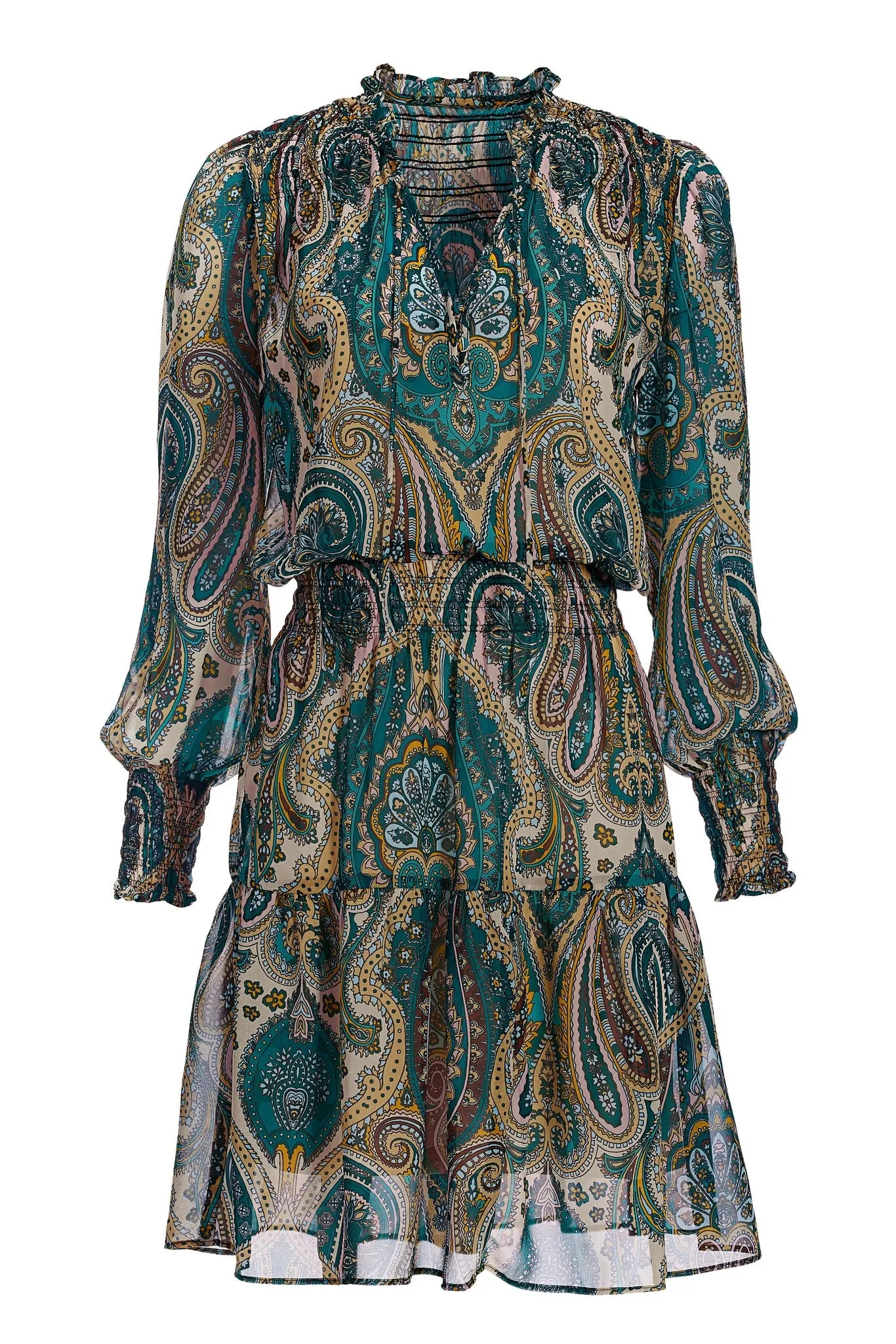 Paisley Smocked Peasant Dress Multi sold by Boston Proper product image thumbnail 2