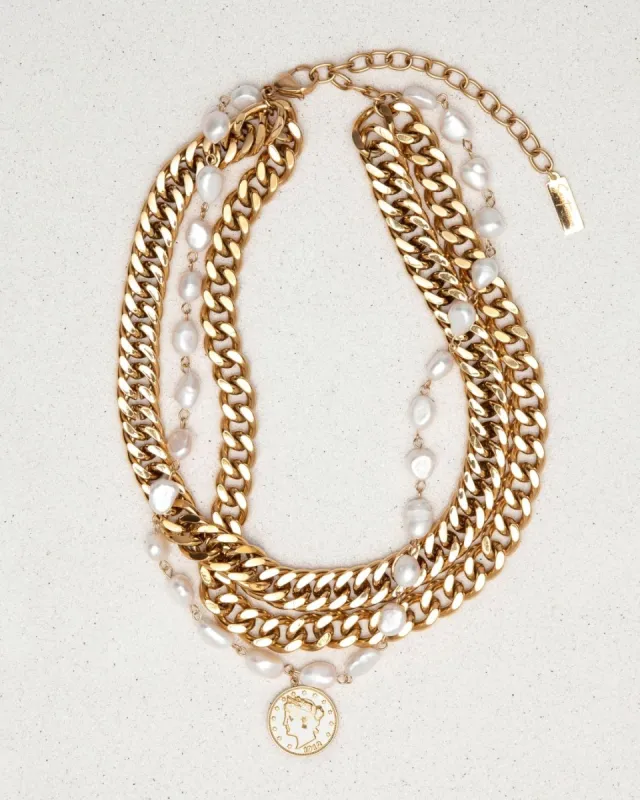 Freshwater Pearl Aragon Necklace made by Boston Proper