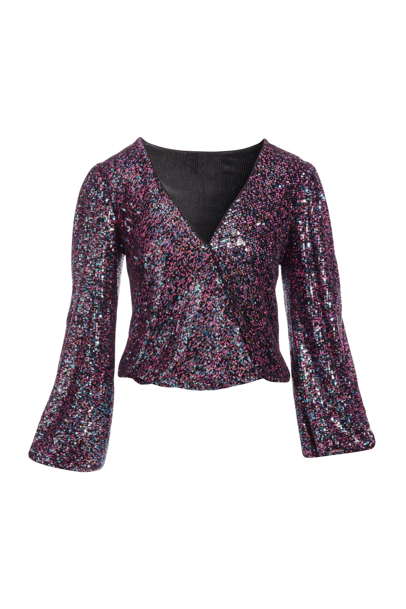 Sequin Surplice Blouse Multi sold by Boston Proper product image thumbnail 2