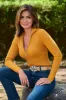 Ribbed Full Zip Cardigan Golden Glow sold by Boston Proper