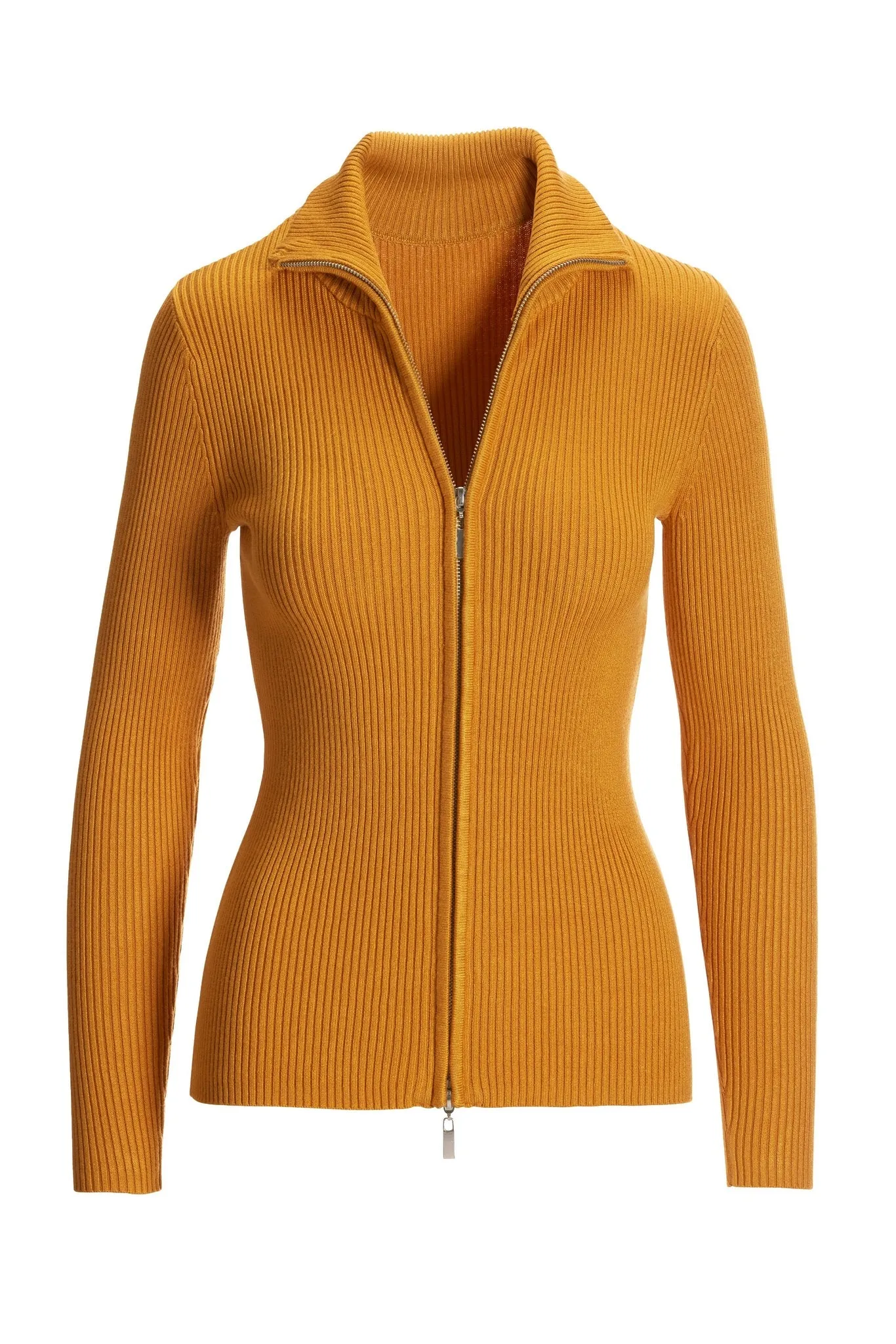 Ribbed Full Zip Cardigan Golden Glow sold by Boston Proper product image thumbnail 2