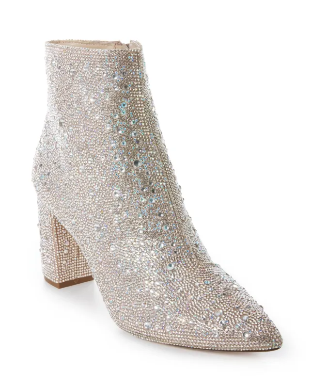 Rhinestone Embellished Bootie Silver sold by Boston Proper