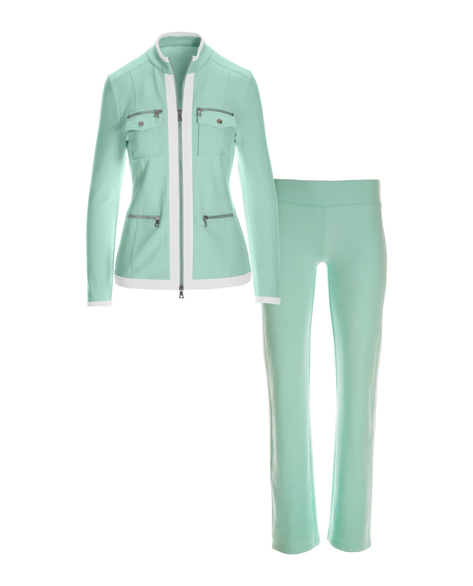 Chic Zippered Sport Coordinate Set Blue Light sold by Boston Proper product image thumbnail 2