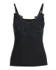 Lace Trim Cami Black sold by Boston Proper