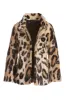 Leopard Print Faux Fur Coat Brown Multi sold by Boston Proper