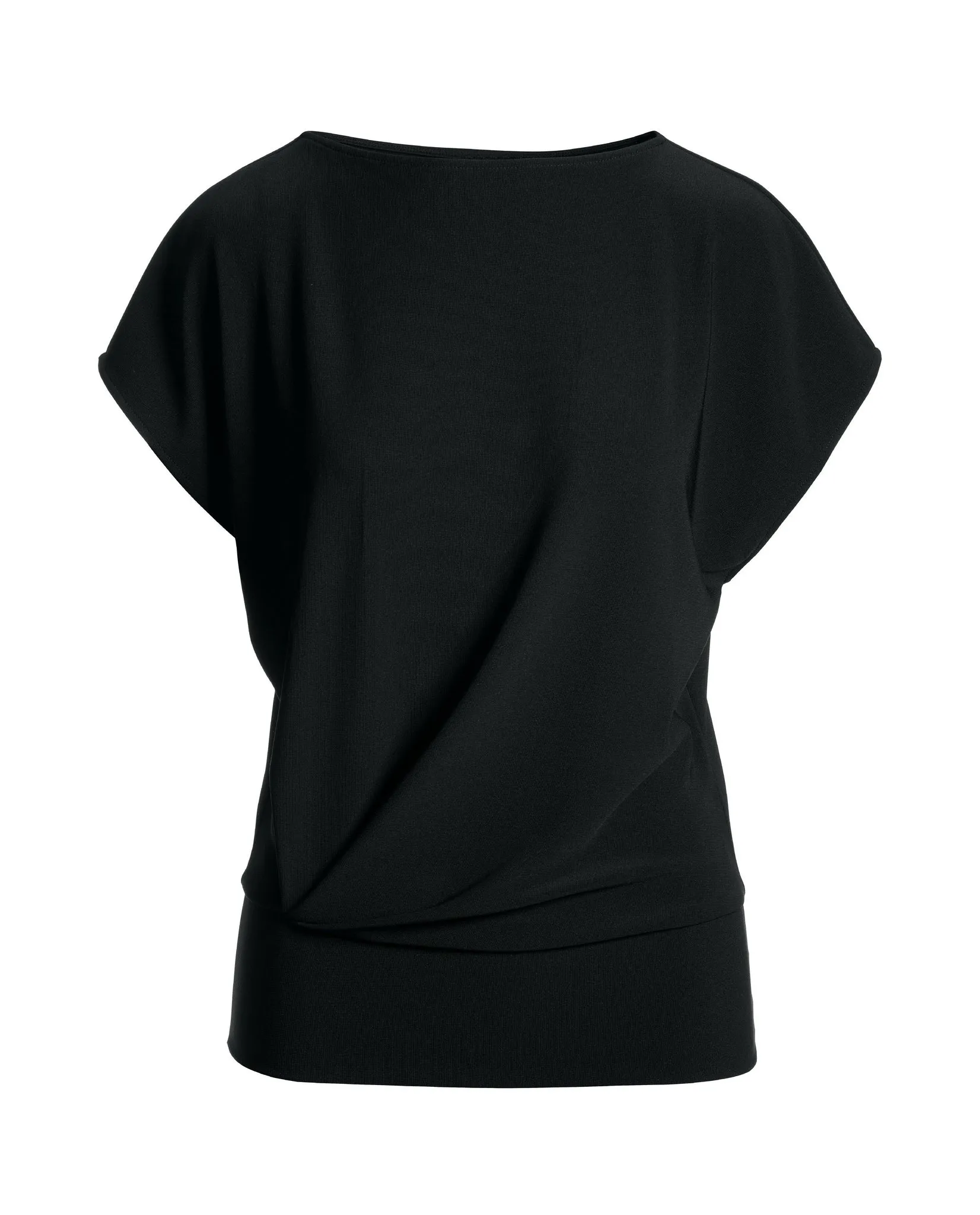 Beyond Travel Bateau Neck Blouson Top Jet Black sold by Boston Proper product image thumbnail 2