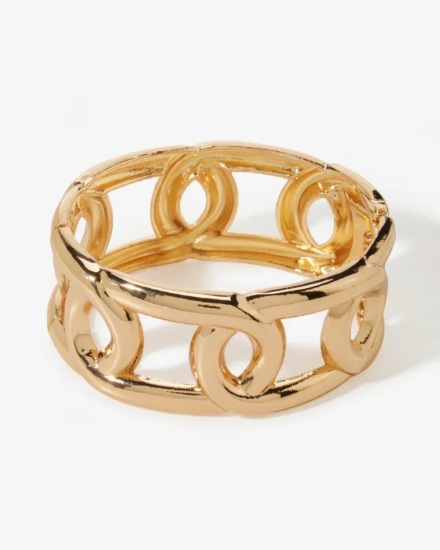 Chain Link Cuff Gold sold by Boston Proper